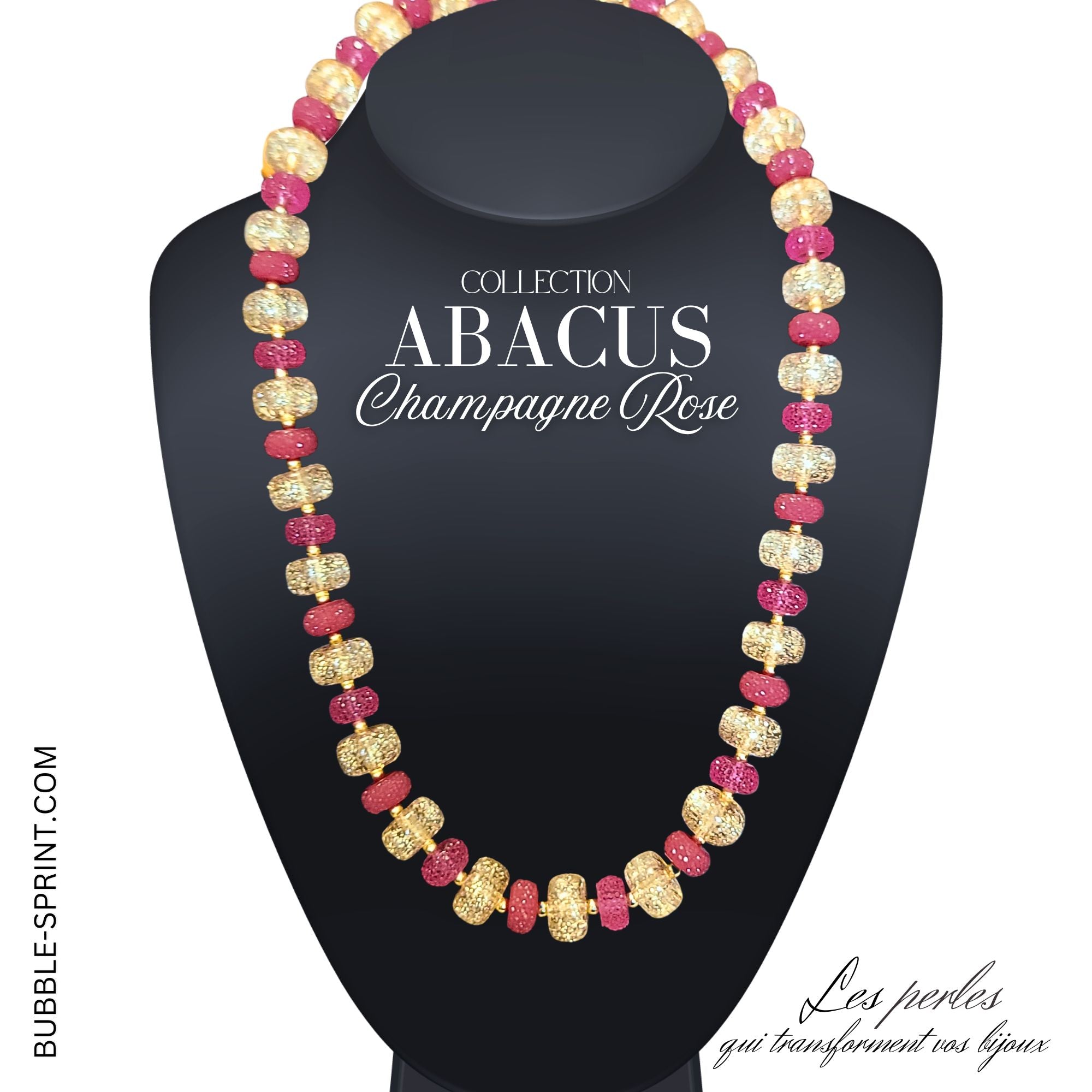 ARTSHOP Abacus collier champagne rose 54 cm kit
