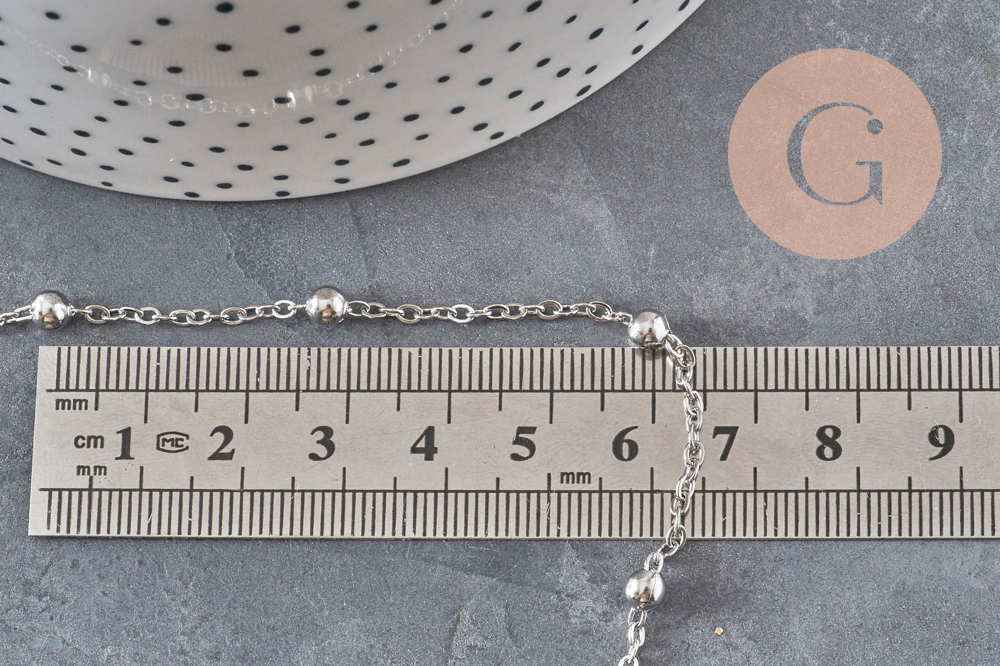 Gingerlily Chaînes pour bijoux DIY G11336 chaîne satellite platine 1 m