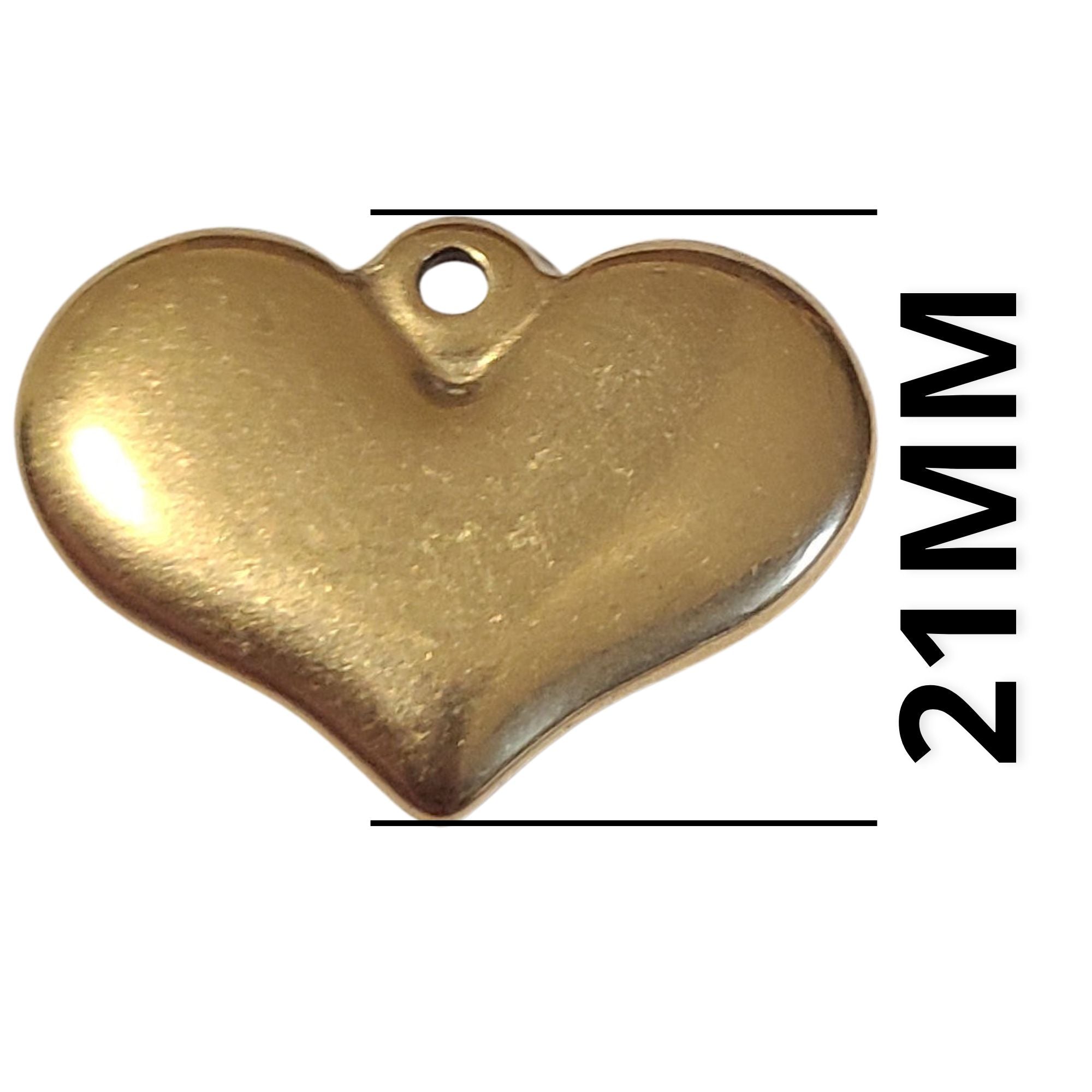 ARTSHOP Pendentifs AI-6 pendentif cœur doré 28mm x1