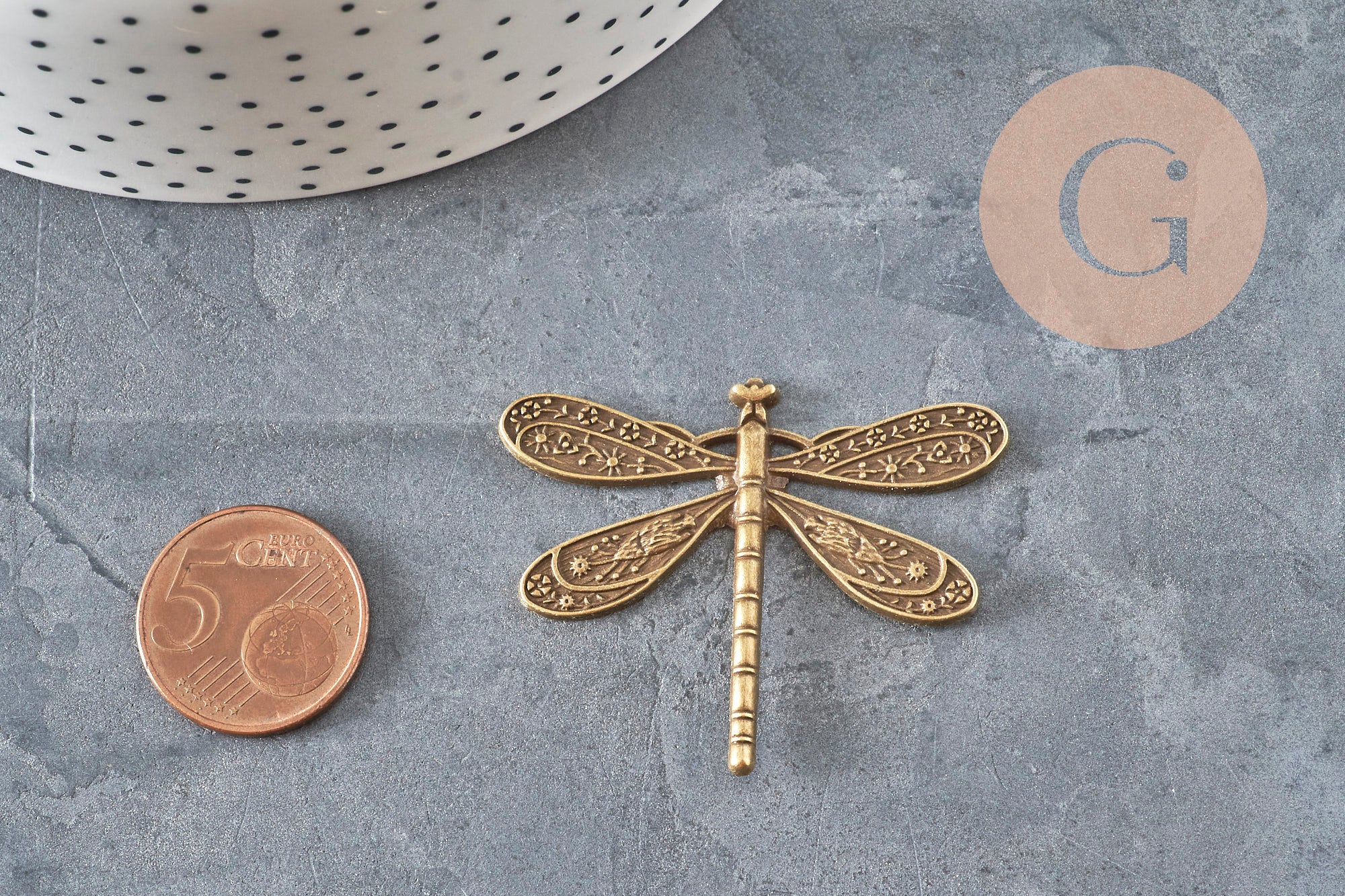 Gingerlily Pendentifs libellule bronze 38 mm pendentif zamac x2