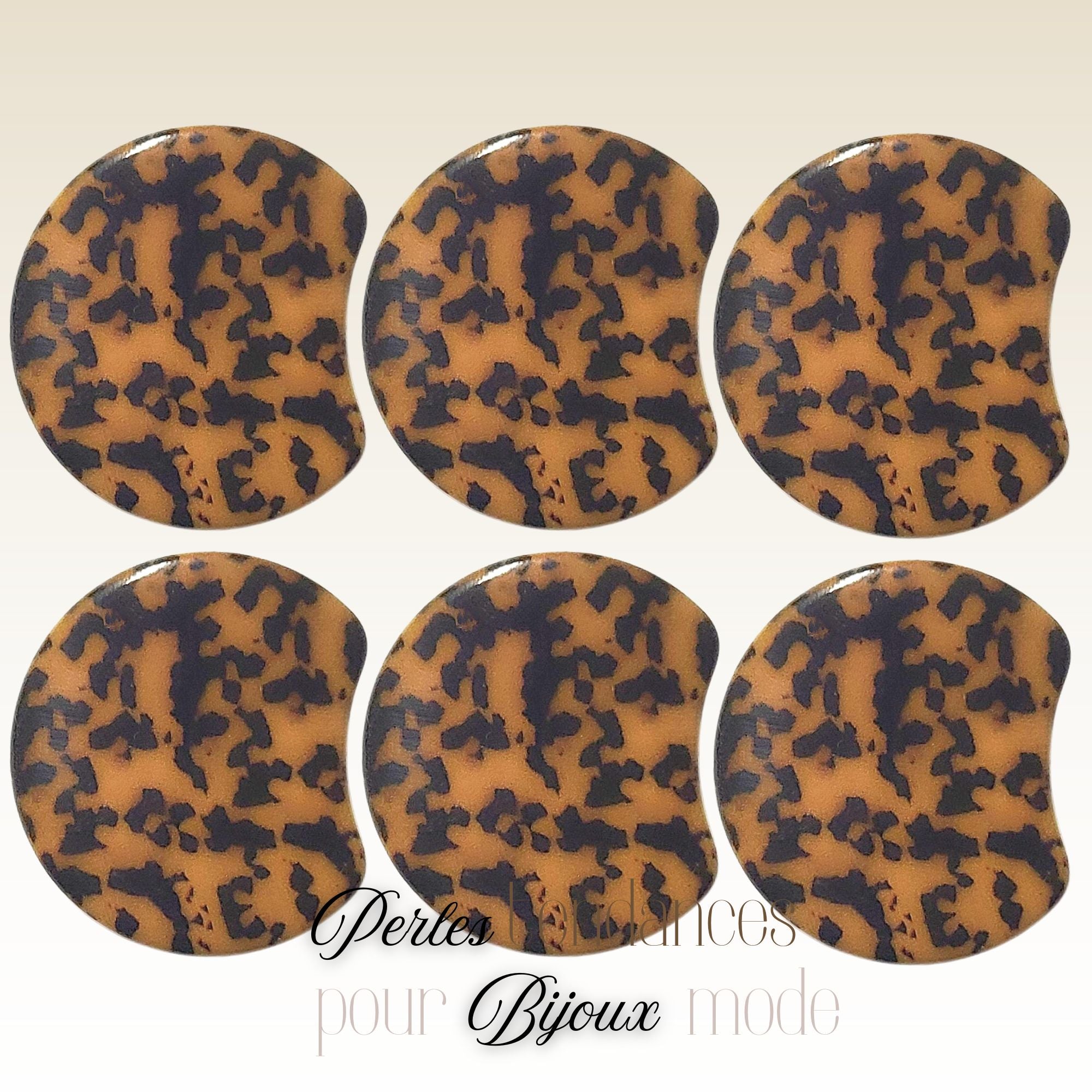 ARTSHOP Palets LUNE MOON 1022B palet écaille tortue x6 résine