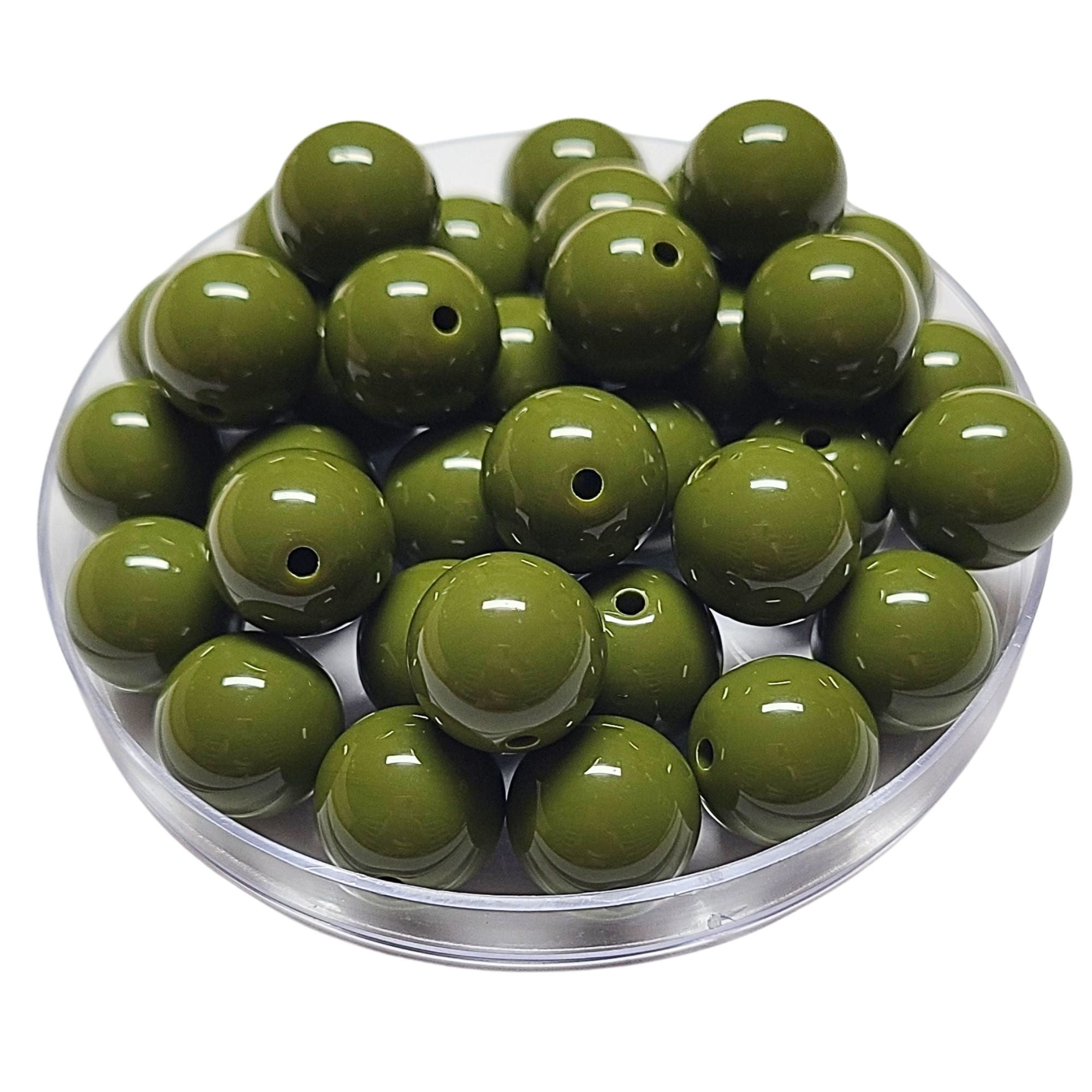 ARTSHOP Boules 16MM perle vert militaire foncé x1