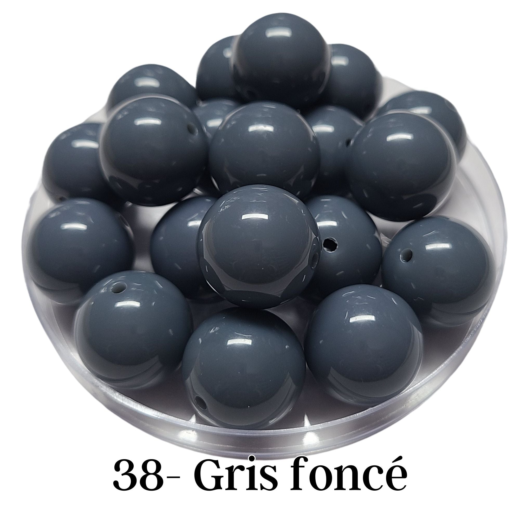 ARTSHOP 38 Boule acrylique Gris foncé 20 mm x10