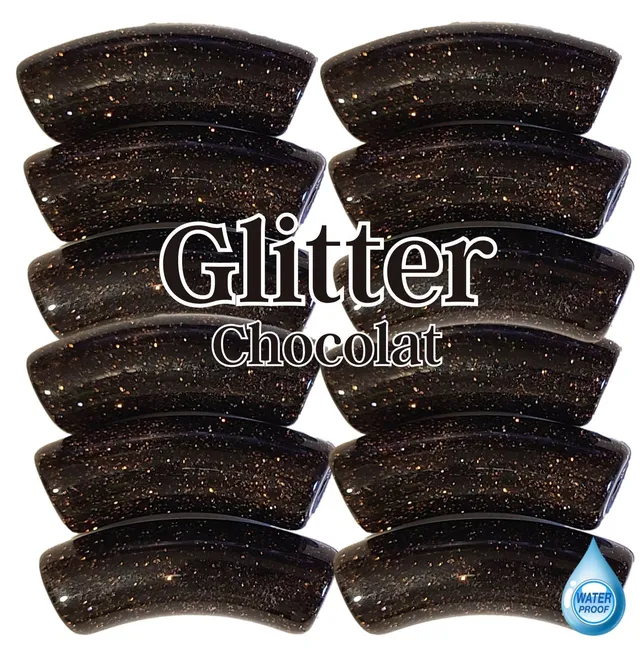 ARTSHOP Tubes Glitters 325 tube incurvé chocolat 12mm x6