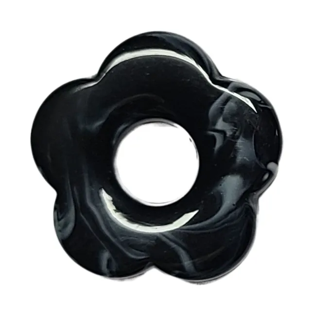 ARTSHOP Flower power pendentif fleur capucine noir 27mm x1