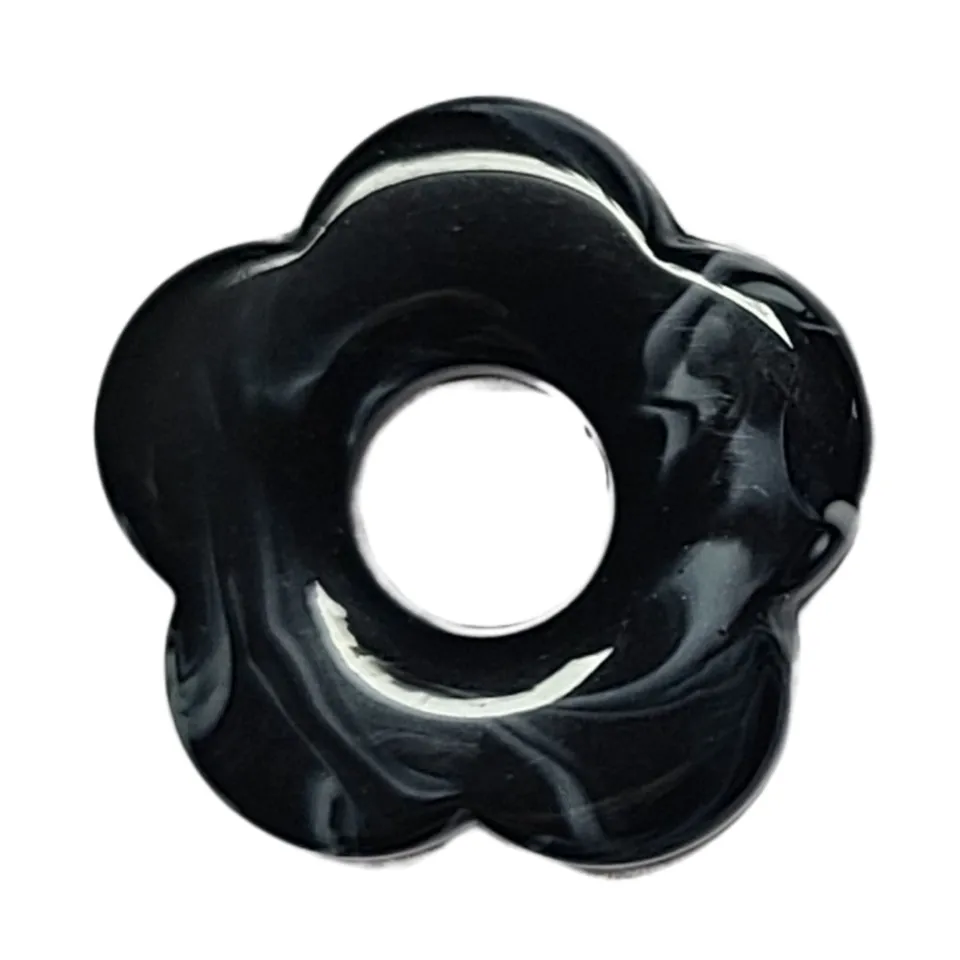 ARTSHOP Flower power pendentif fleur capucine noir 27mm x1