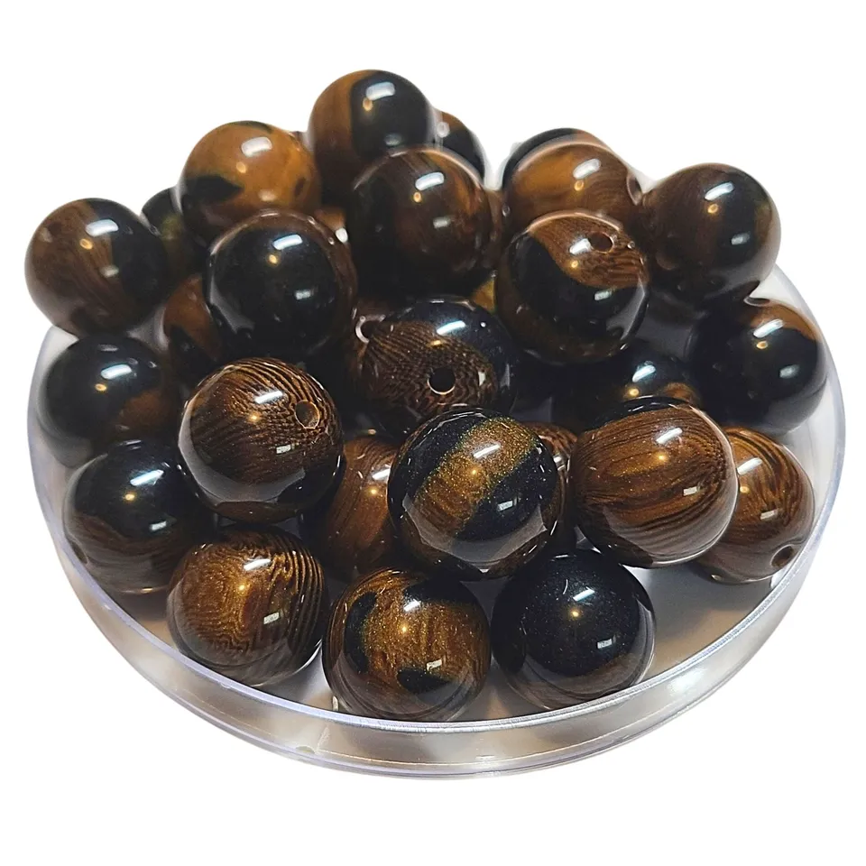 ARTSHOP Boules 16MM 226 perles acrylique bois d’ébène x15