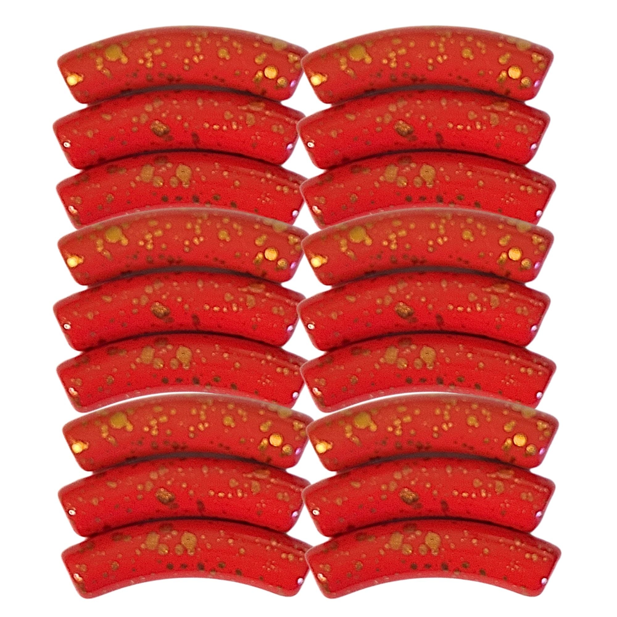 ARTSHOP Tubes 8MM 219 perles tubes graffiti cerise x6 tubes