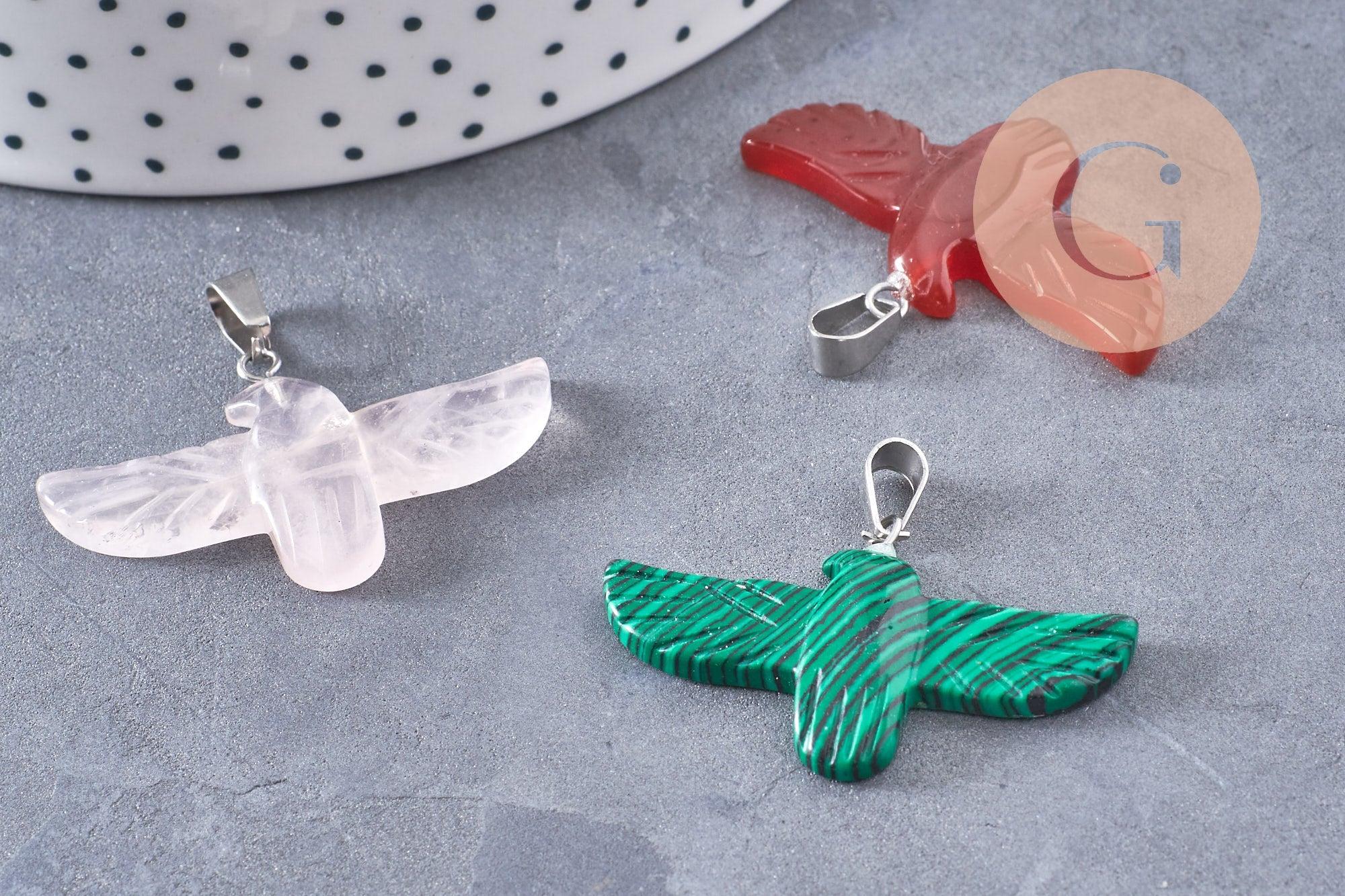 Gingerlily Pendentifs G9834 pendentif oiseau pierre 40mm