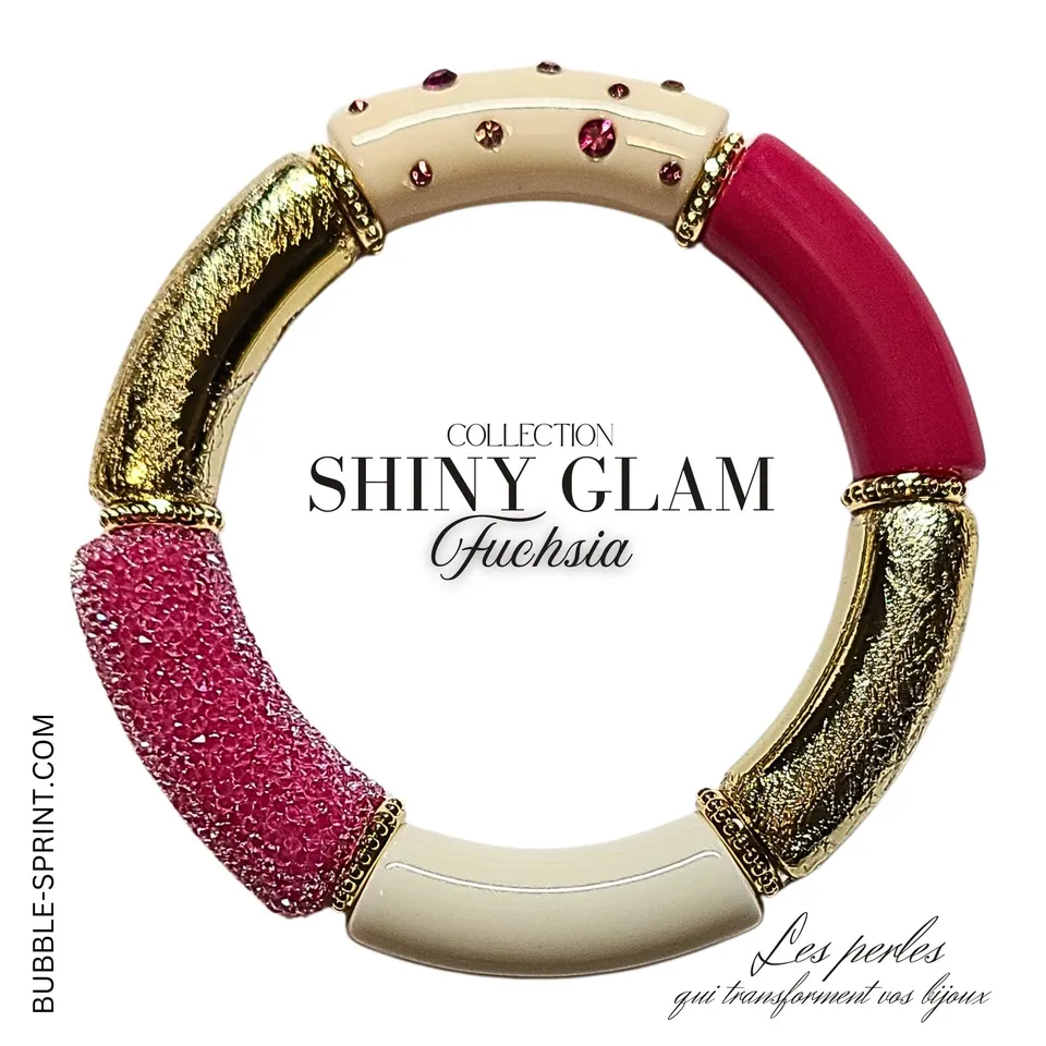 ARTSHOP Shiny Glam bracelet fuchsia kit ou monté