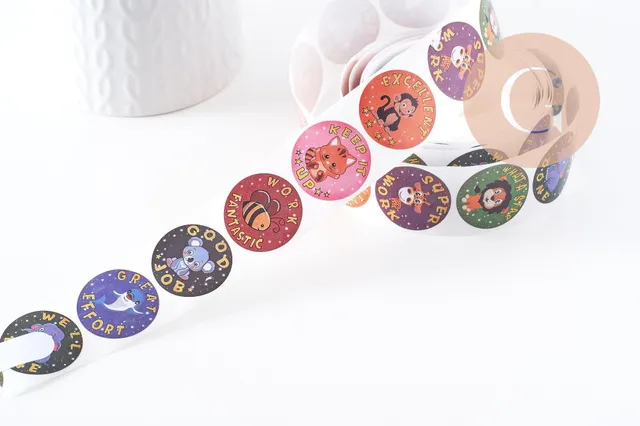Gingerlily G10065 autocollants anglais animaux 25mm x500