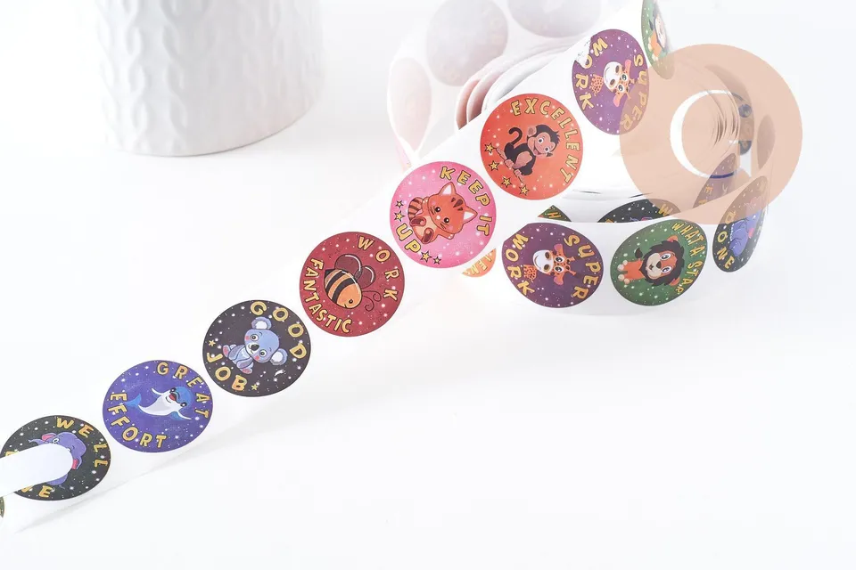 Gingerlily G10065 autocollants anglais animaux 25mm x500