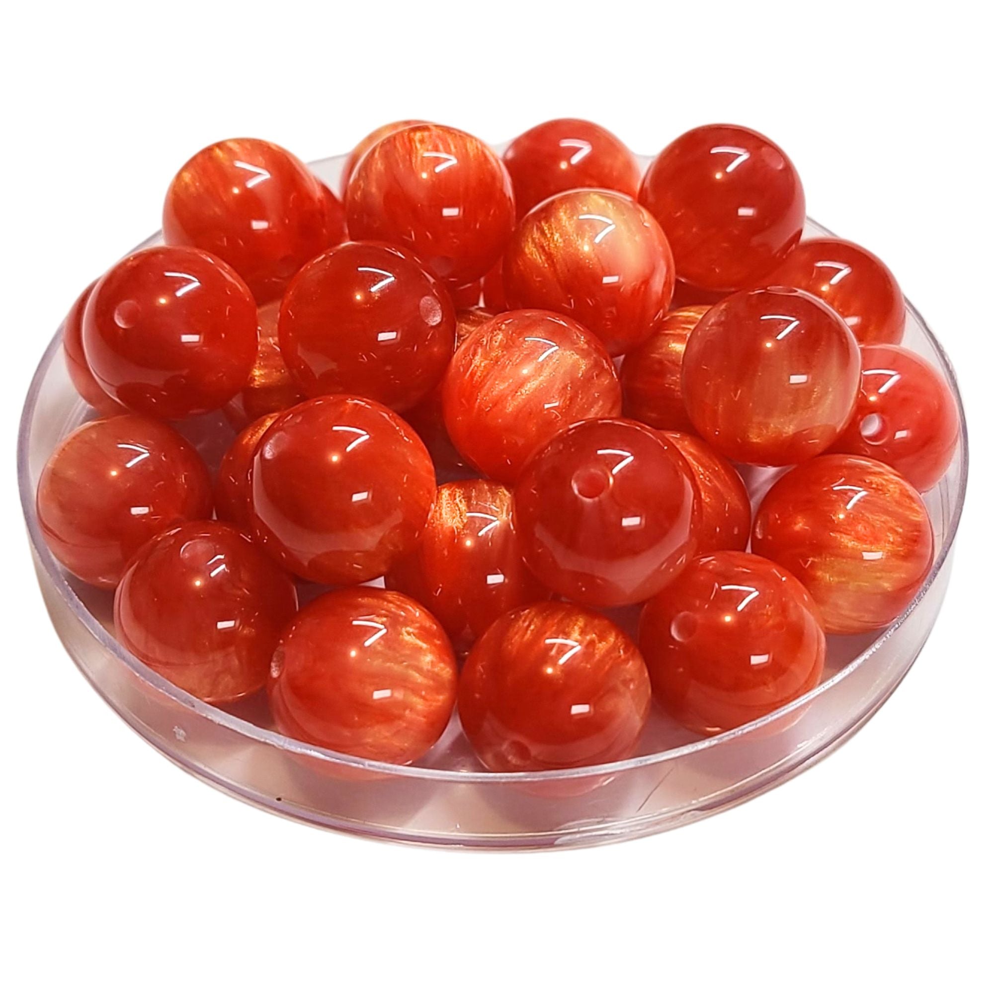 ARTSHOP Boules 16MM 348 Corail perles acryliques lot 15 scintillantes