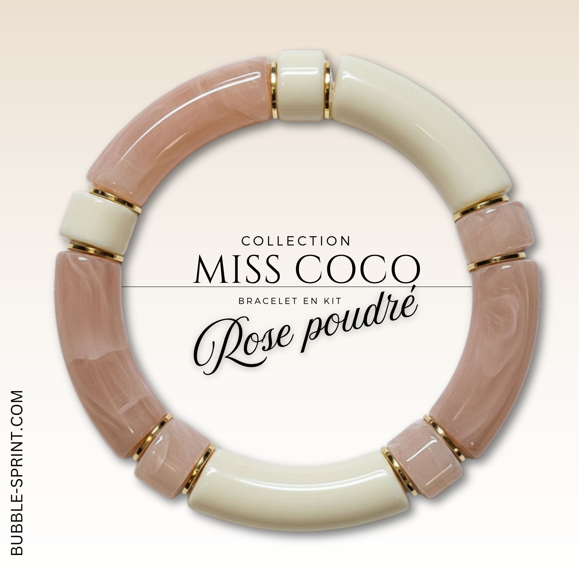 ARTSHOP Miss Coco kit bracelet rose poudré acrylique