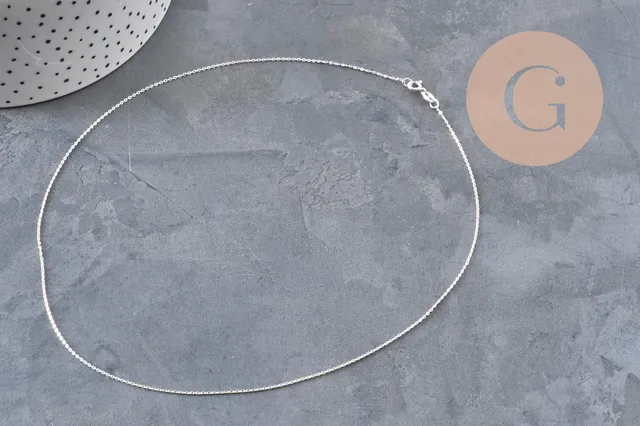 Gingerlily Chaîne forçat G5342 collier argent 925 45cm 0,9mm