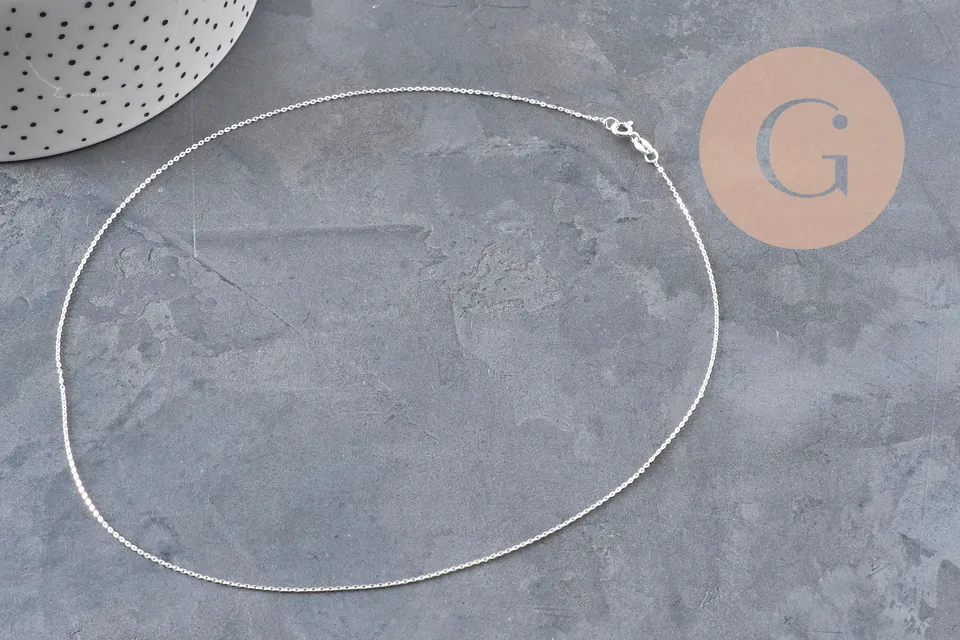 Gingerlily Chaîne forçat G5342 collier argent 925 45cm 0,9mm