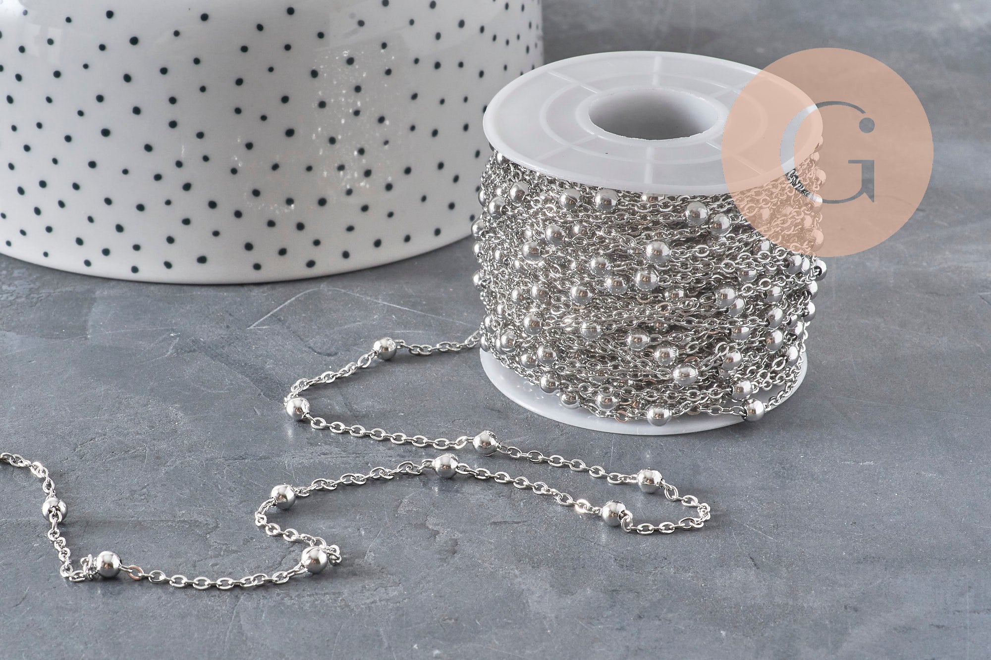 Gingerlily Chaînes pour bijoux DIY G11336 chaîne satellite platine 1 m