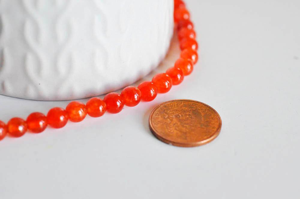 Gingerlily Perles G1741 perles jade orange 6mm lot 10
