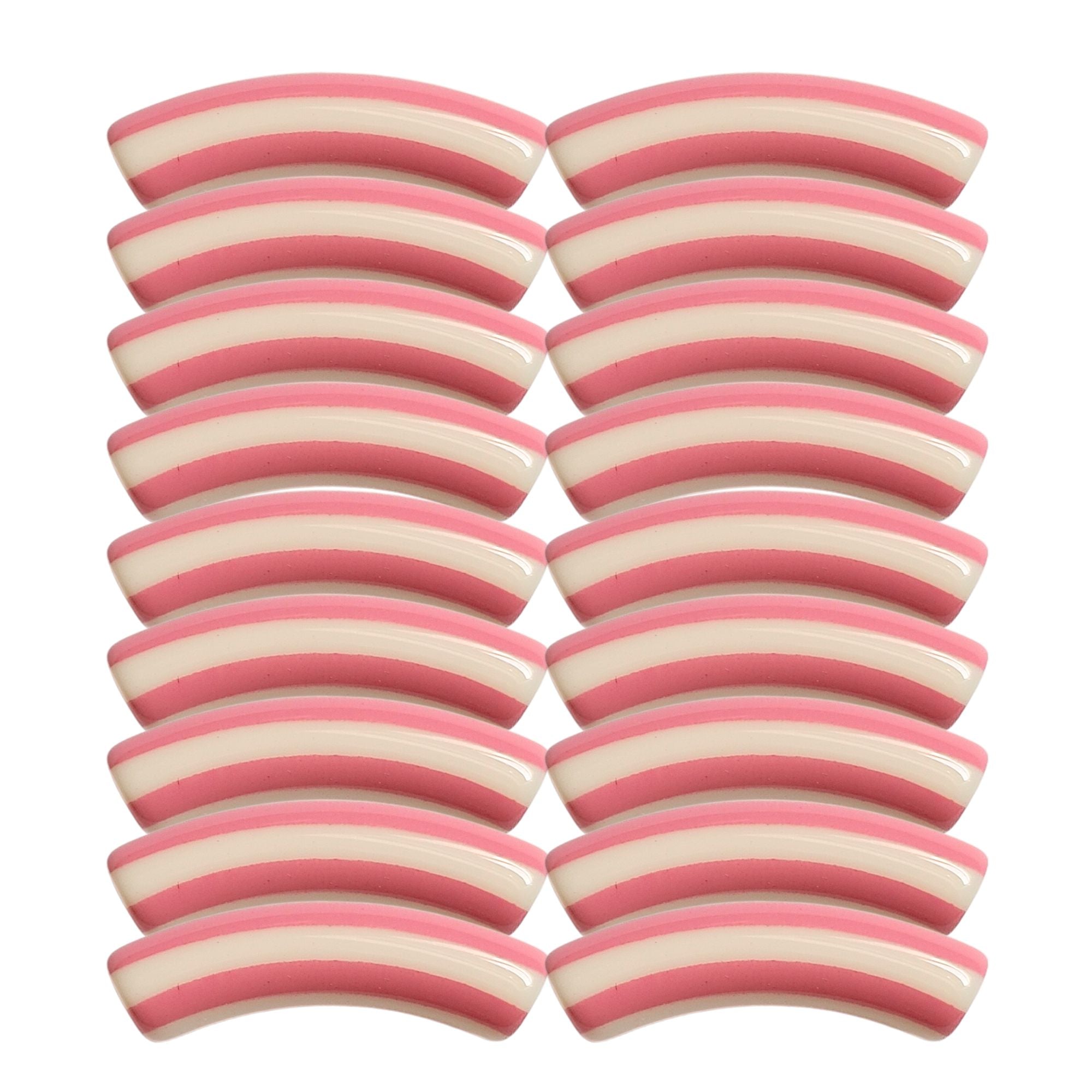 ARTSHOP Tubes à Rayures 451 tube incurvé rose 8mm x6