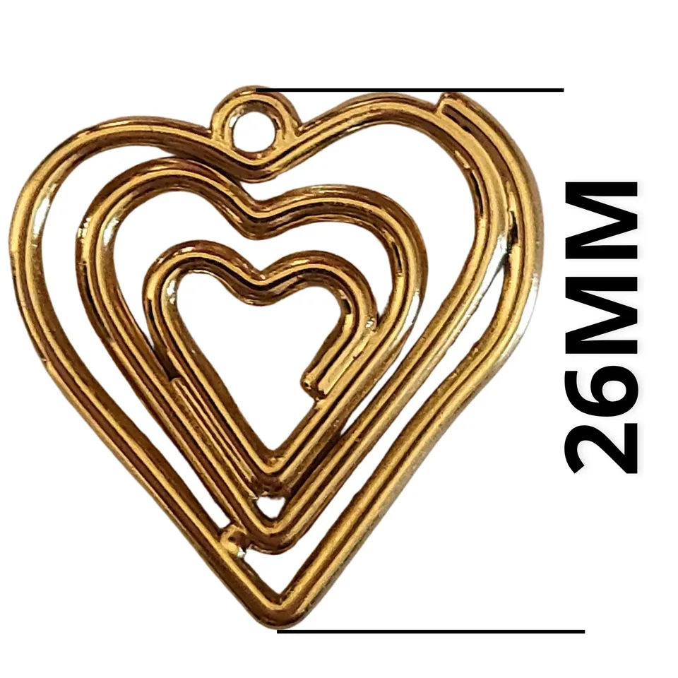 ARTSHOP AI-5 Pendentif Cœur Doré Acier 26MM x1