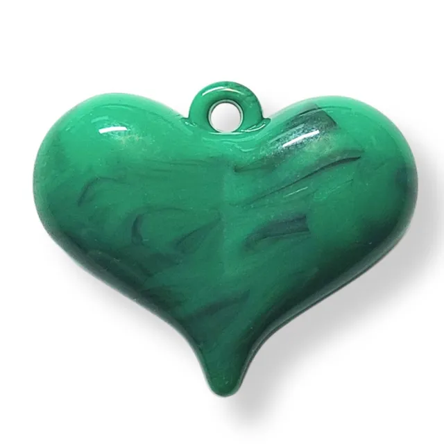 ARTSHOP HeartLine 21 perle coeur vert marbré x1