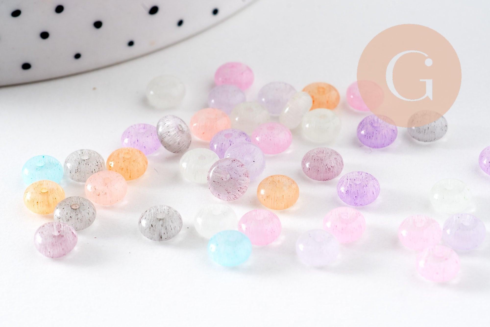 Gingerlily G10883 perles rocaille rondelle pastel 6mm 10gr