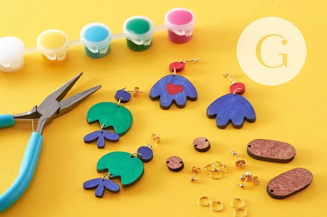 Gingerlily Kits G9879 kit boucles bois à peindre 3 paires