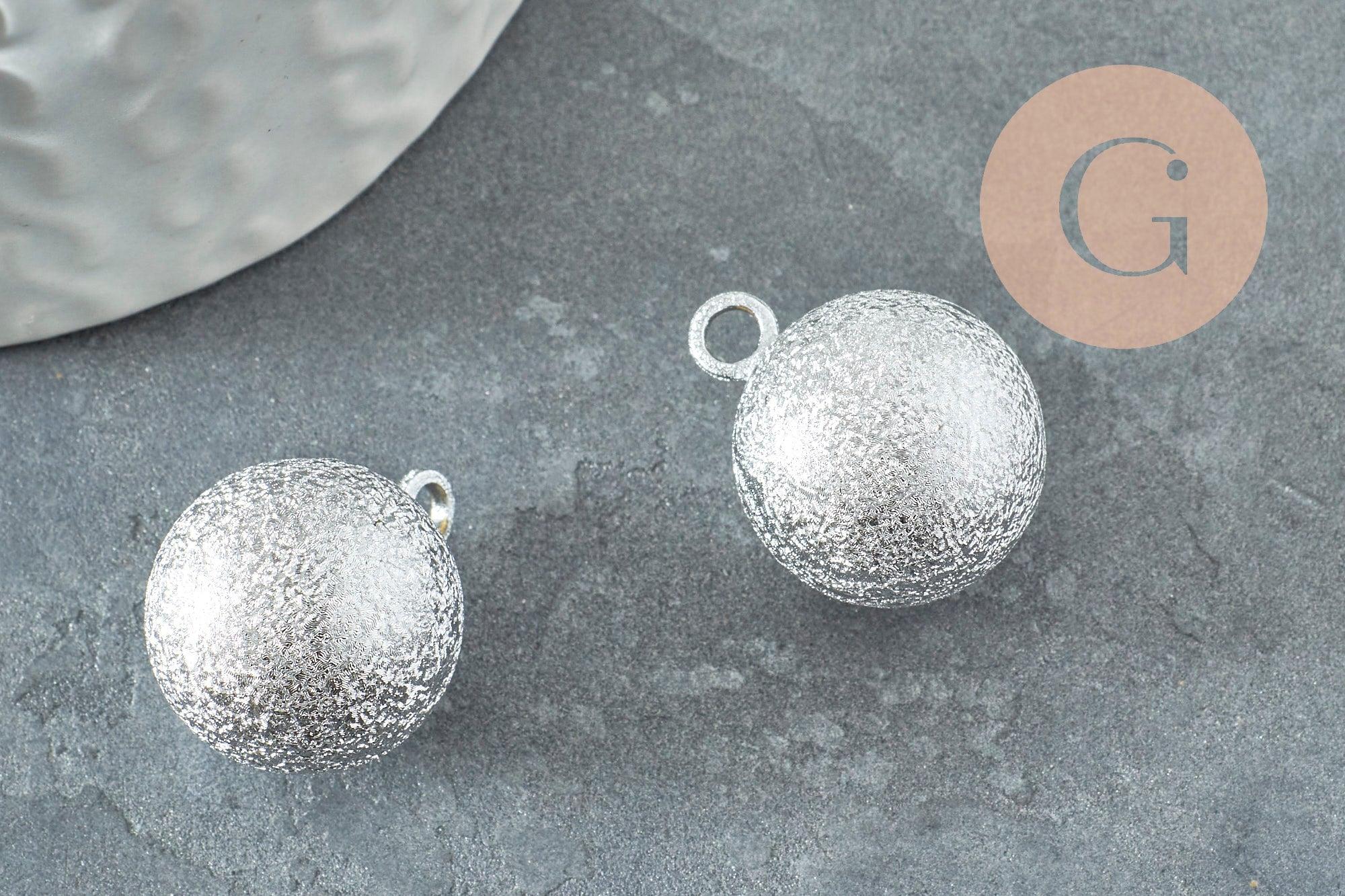 Gingerlily Pendentif bola harmonie carillon platine sablé 22mm