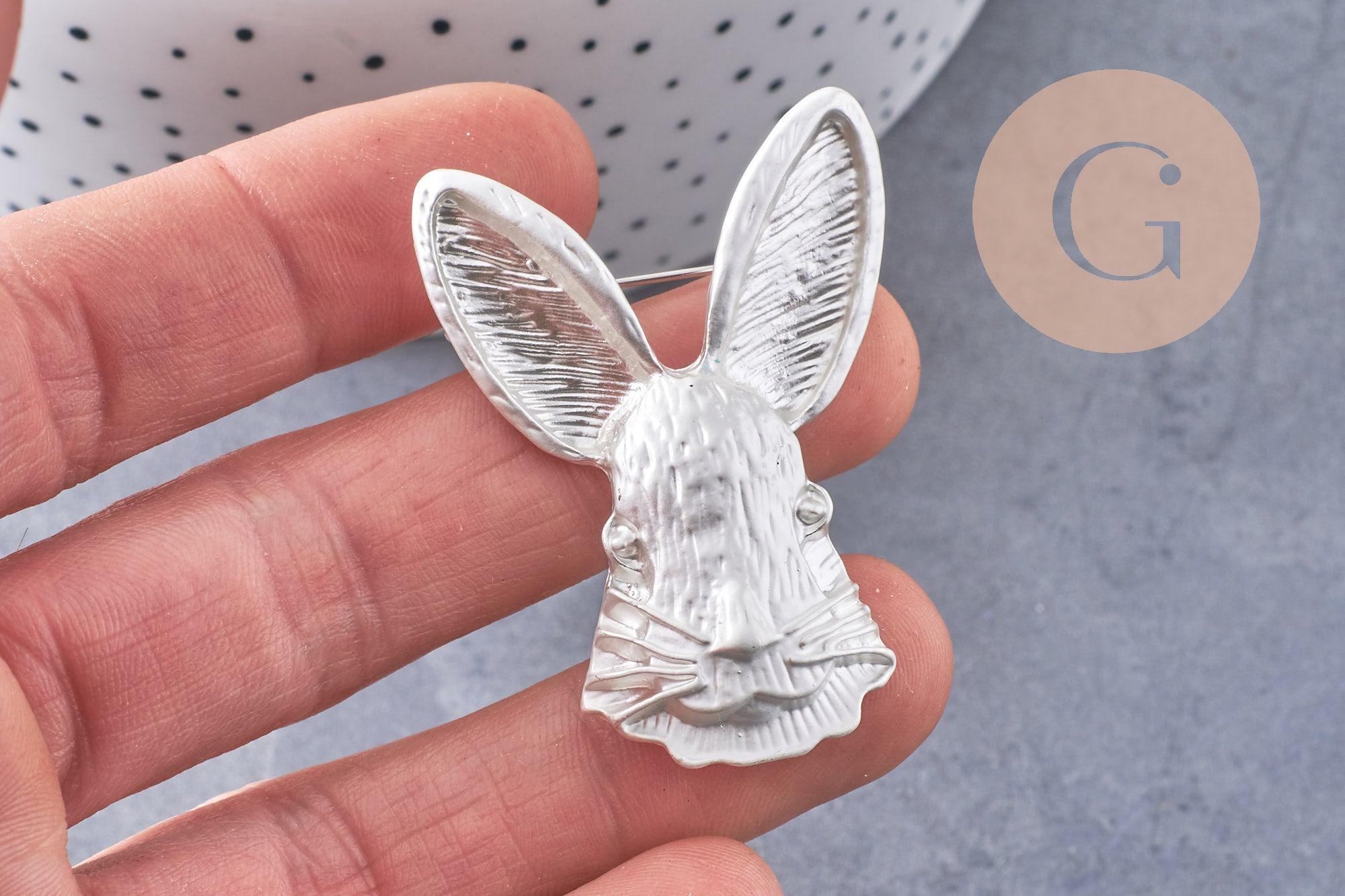 Gingerlily Broche lapin origami 54mm doré pin's animal