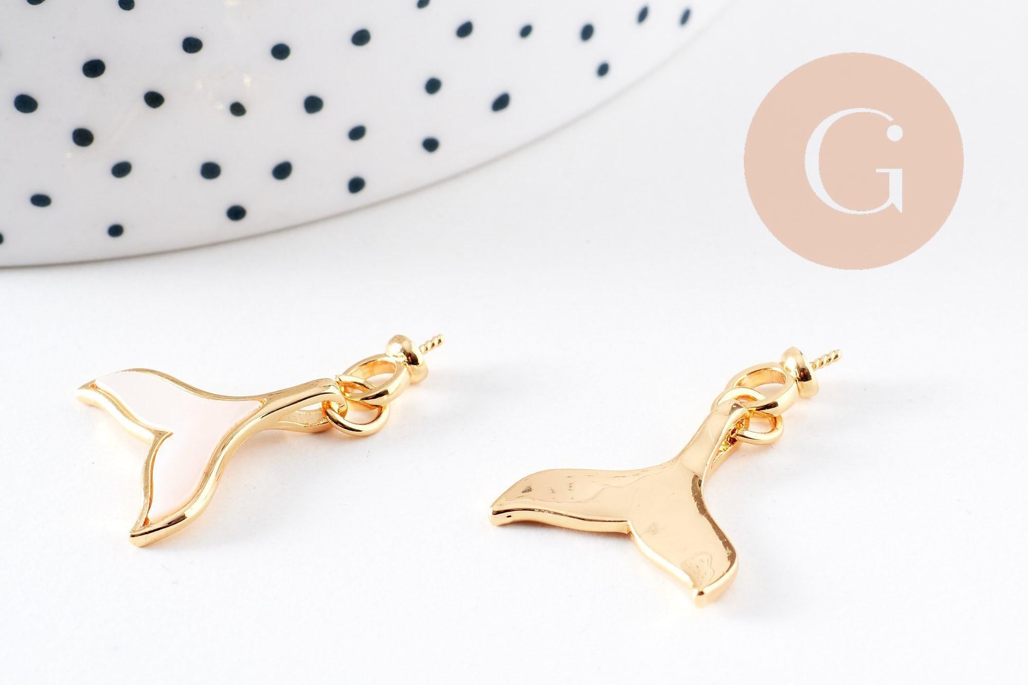 Gingerlily Pendentifs queue de poisson pendentif nacré 21mm