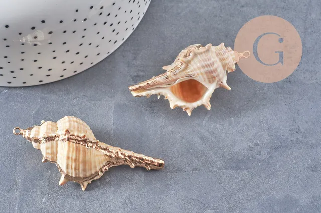 Gingerlily Pendentif coquillage G6465 pendentif doré 50-64 mm