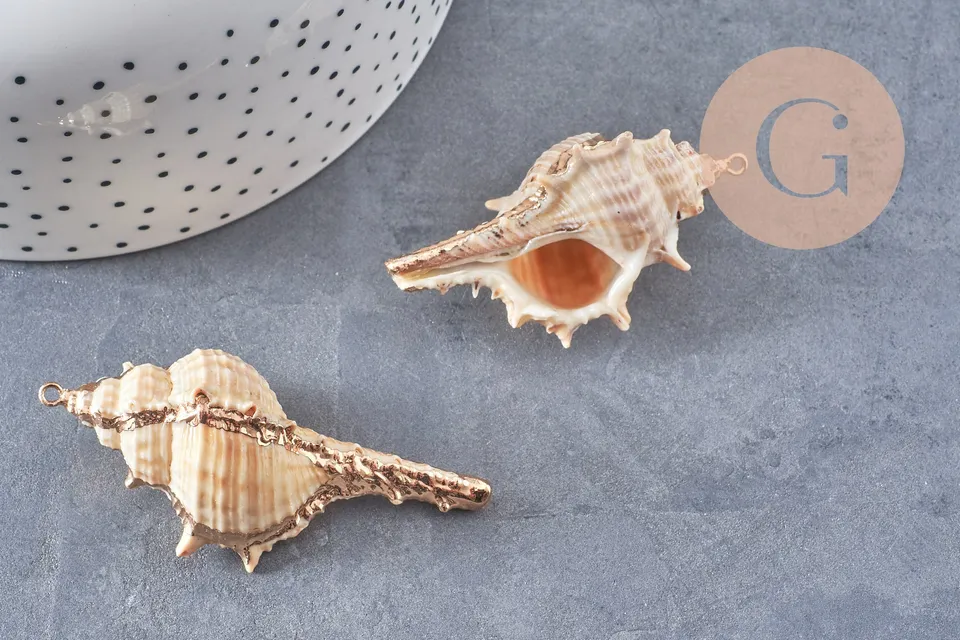 Gingerlily Pendentif coquillage G6465 pendentif doré 50-64 mm