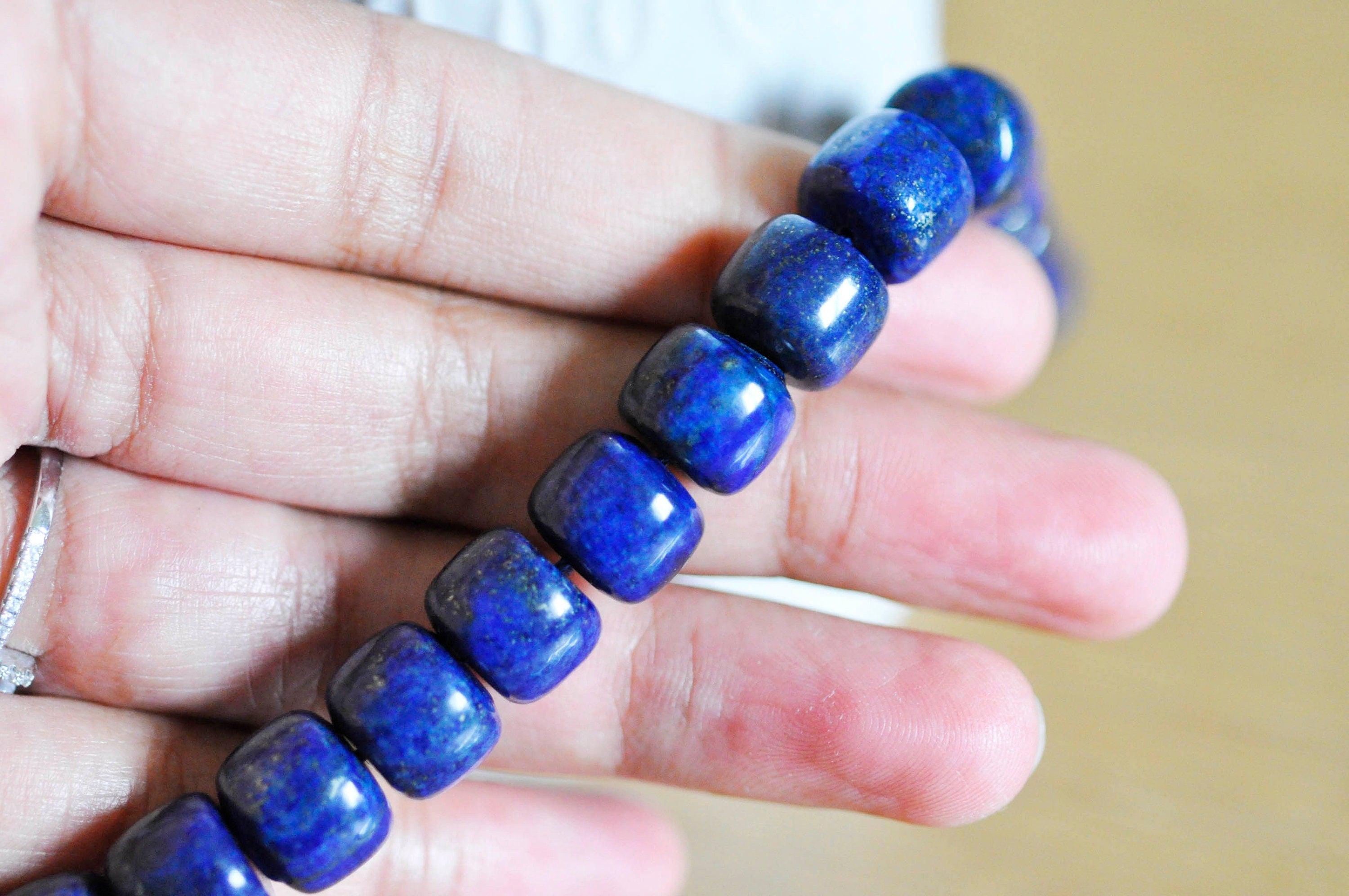Gingerlily perles rondelle lapis lazuli 11x10mm fil 40 perles
