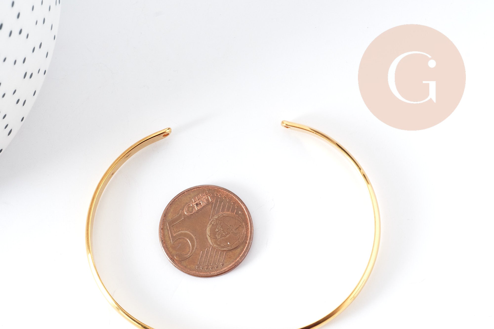 Gingerlily G7633 bracelet jonc doré 16k 63mm x1