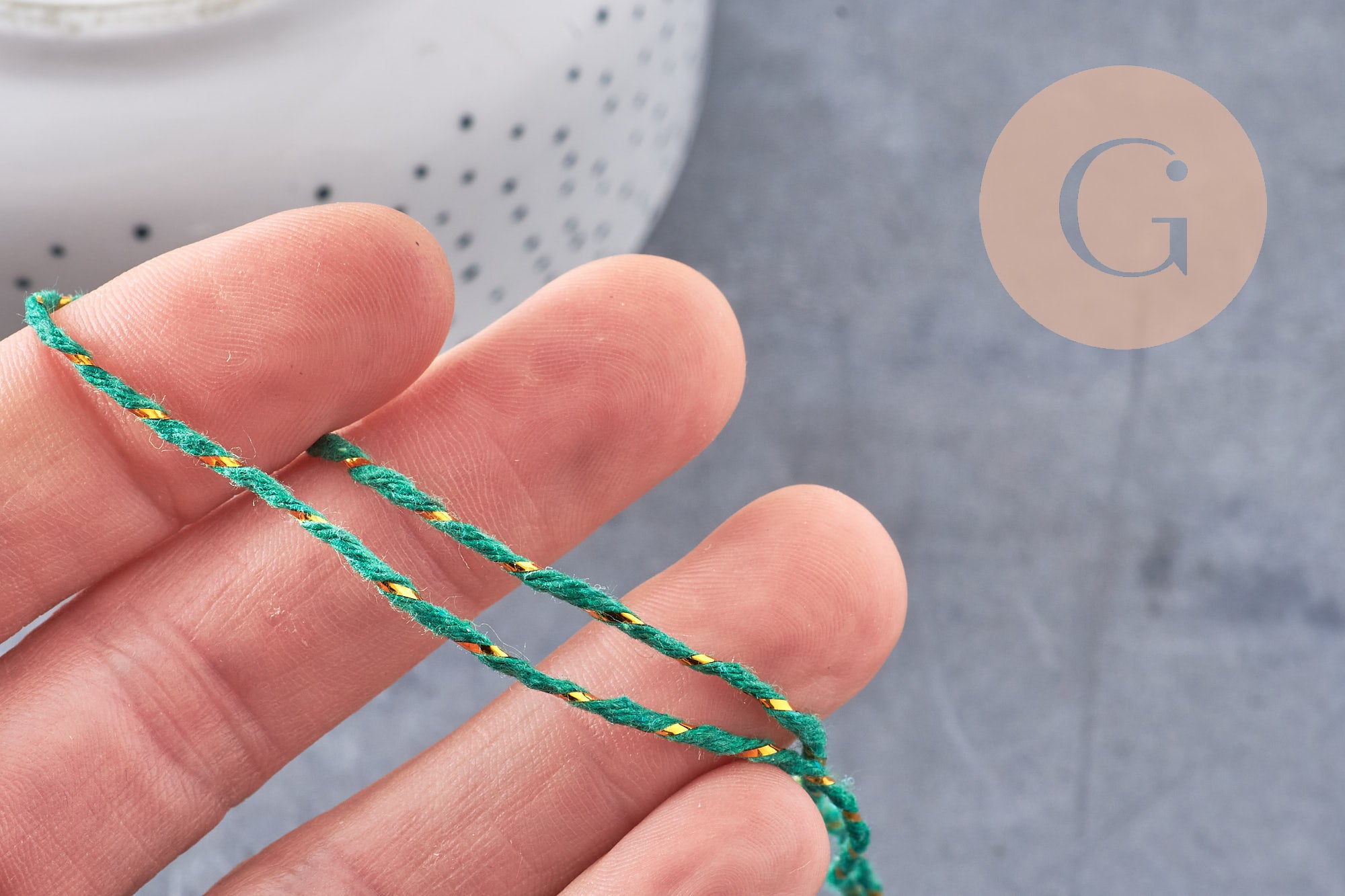 Gingerlily Cordons et fils G2148 cordon vert or 5 m 1,5 mm