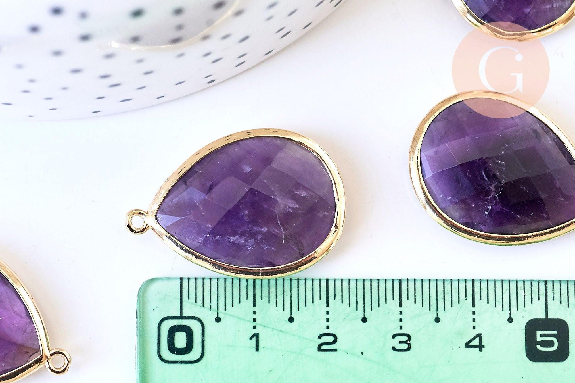 Gingerlily pendentif goutte G5626 améthyste violette 20mm