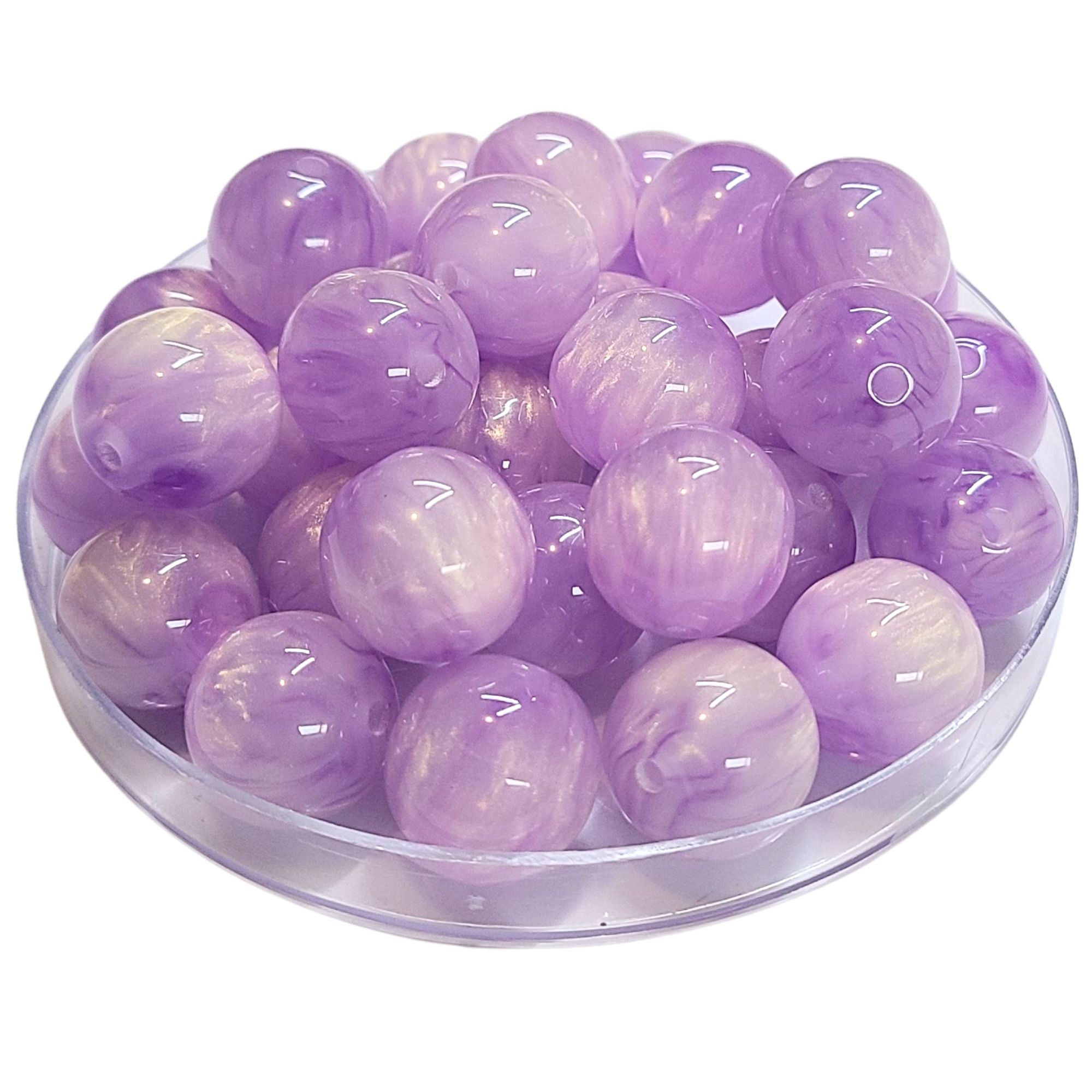 ARTSHOP Boules 16MM 351 perles rondes lilas scintillante x1