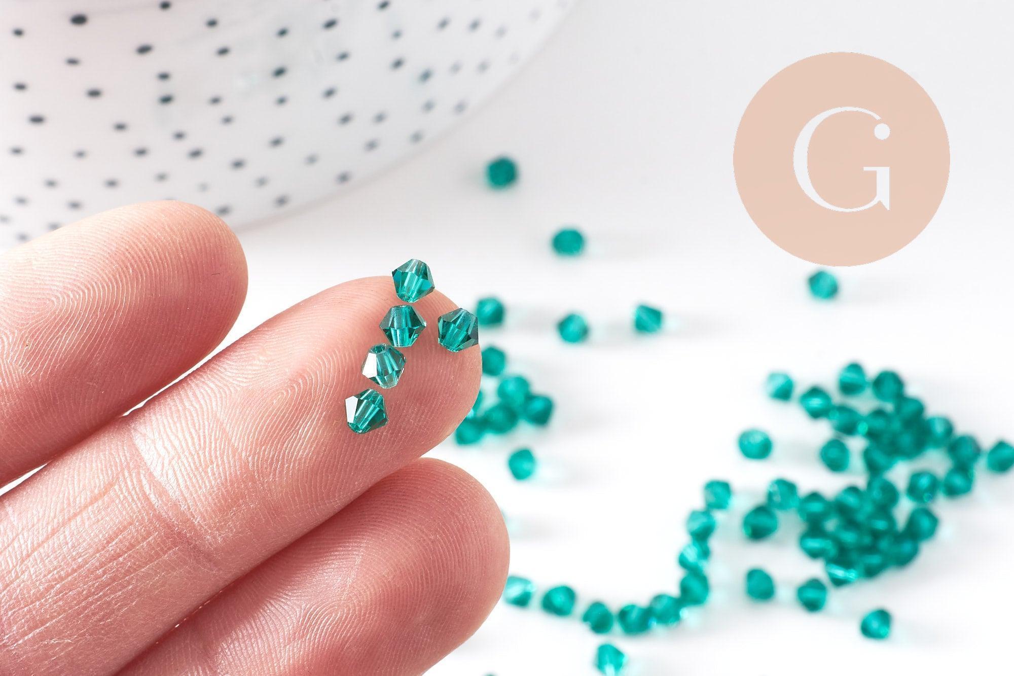 Gingerlily Perles Cristal G10514 toupies vertes 4mm x20