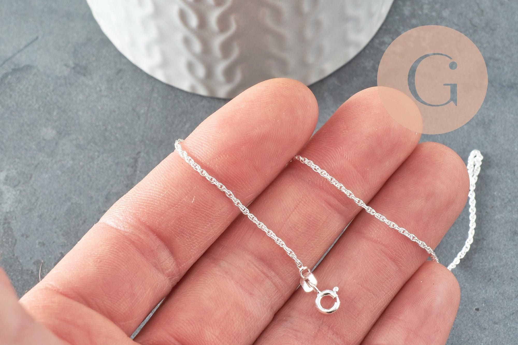 Gingerlily Chaînes pour bijoux DIY cheville argent 925 24cm x1