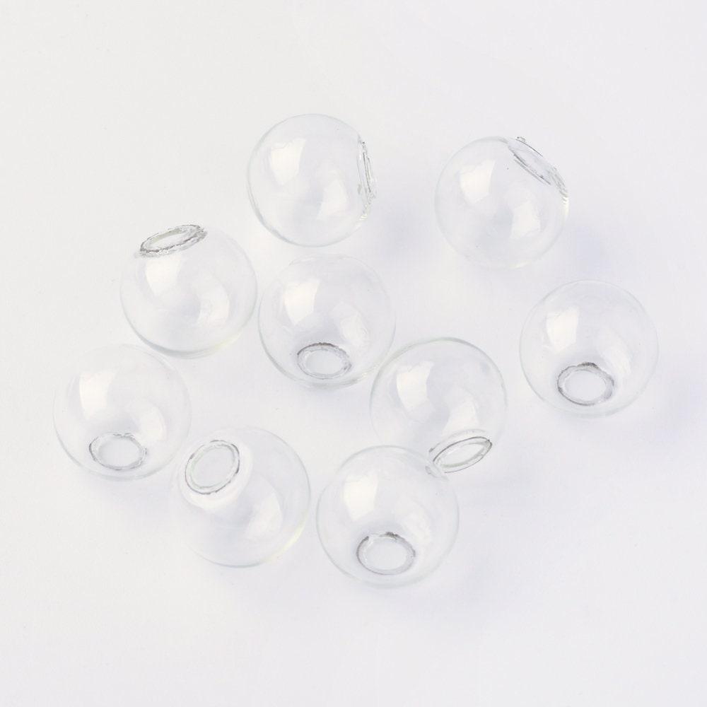 Gingerlily Fiole Bouteille Boule Verre Transparent 14 mm