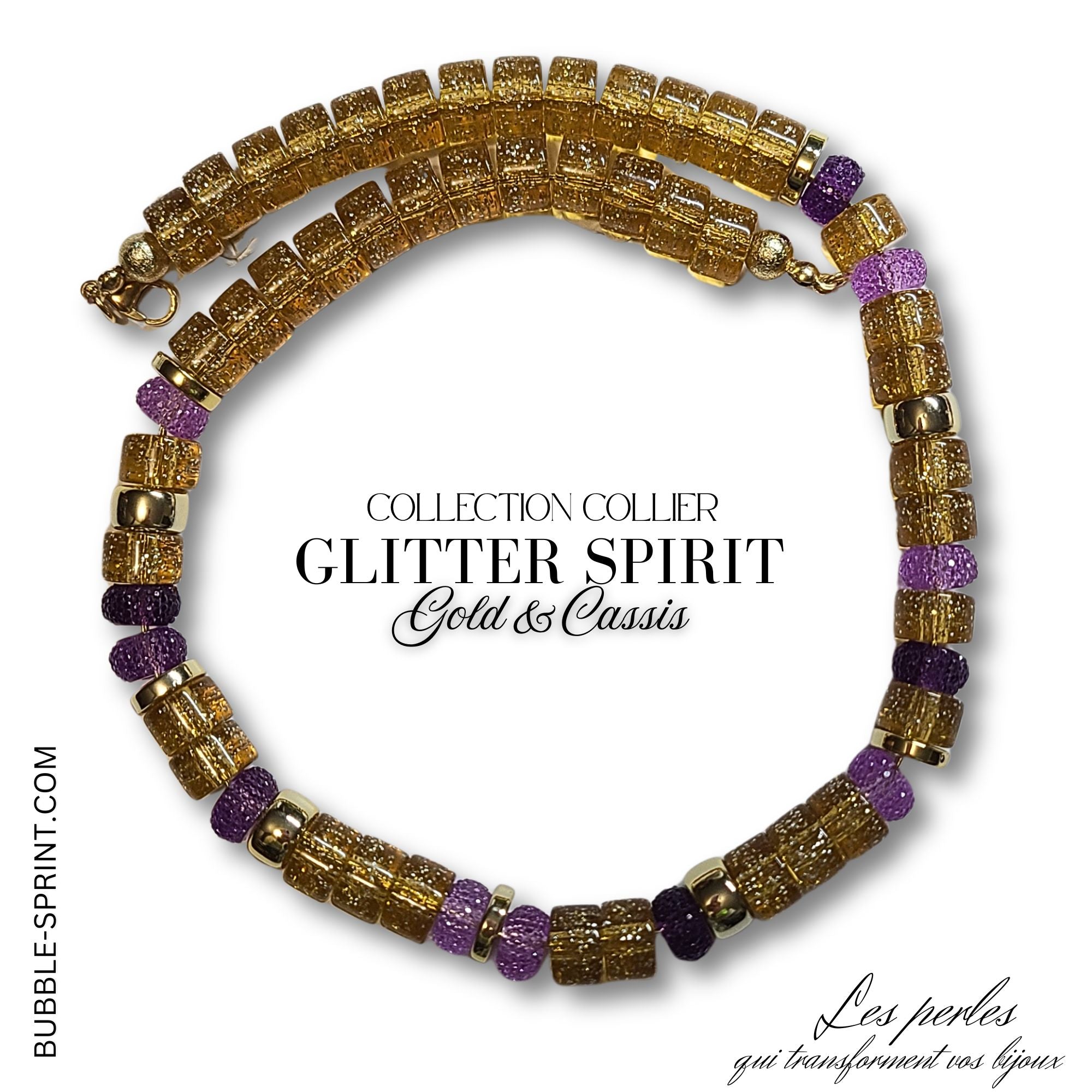 ARTSHOP Glitter Spirit Gold & Cassis kit collier 50cm