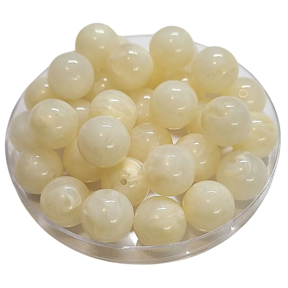 ARTSHOP 360 boules acryliques 16 mm ivoire marbré