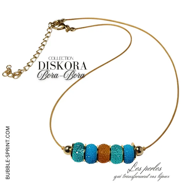 DISKORA Collier Bora-Bora Kit À Faire ou Monté Ajustable