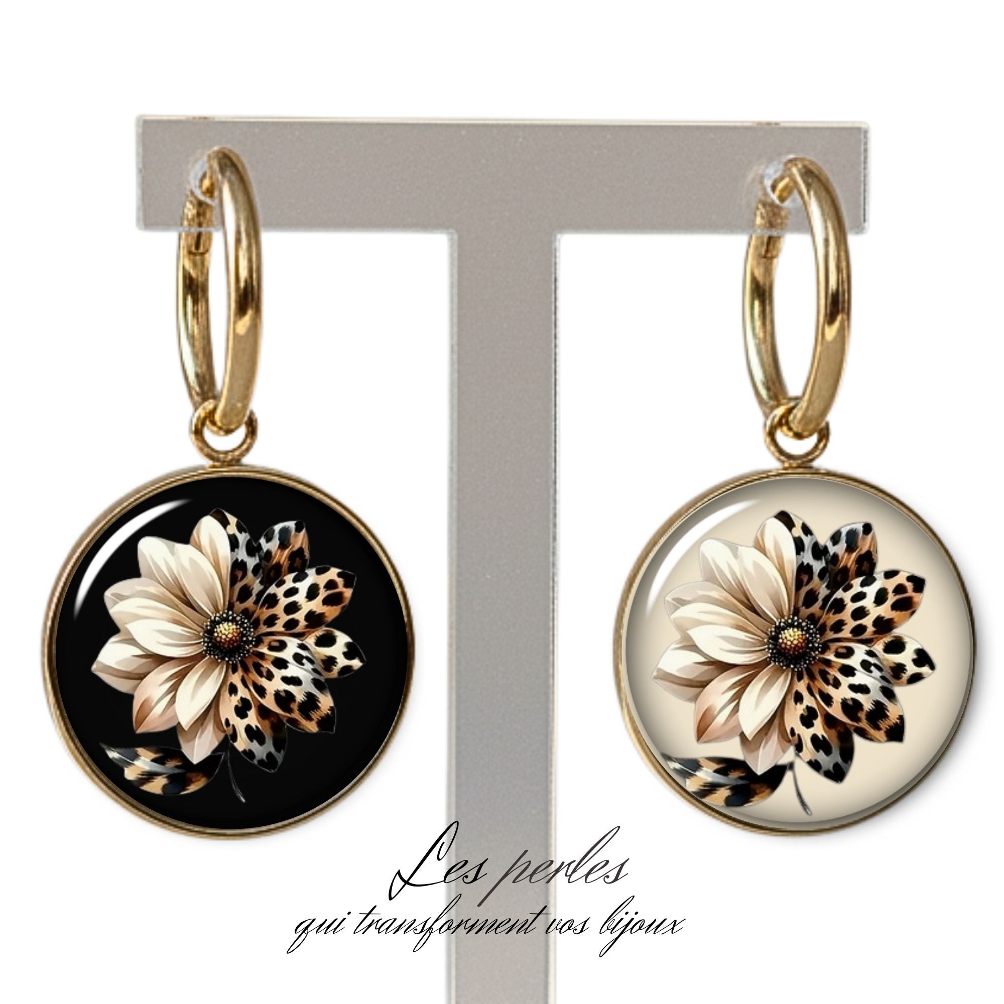 ARTSHOP Pendentifs 35 Intemporel Léopard x1 doré