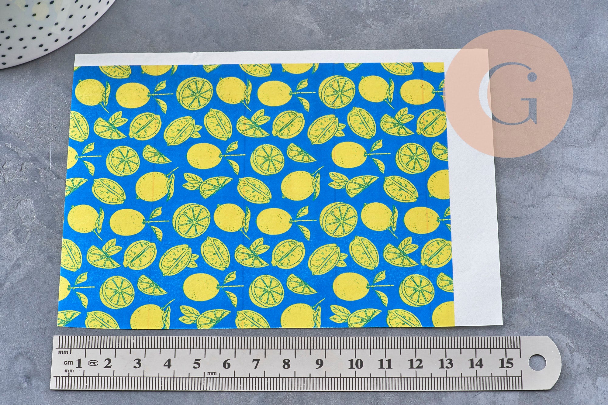 Gingerlily Pâte polymère G11010 feuille citrons bleu 14x10cm