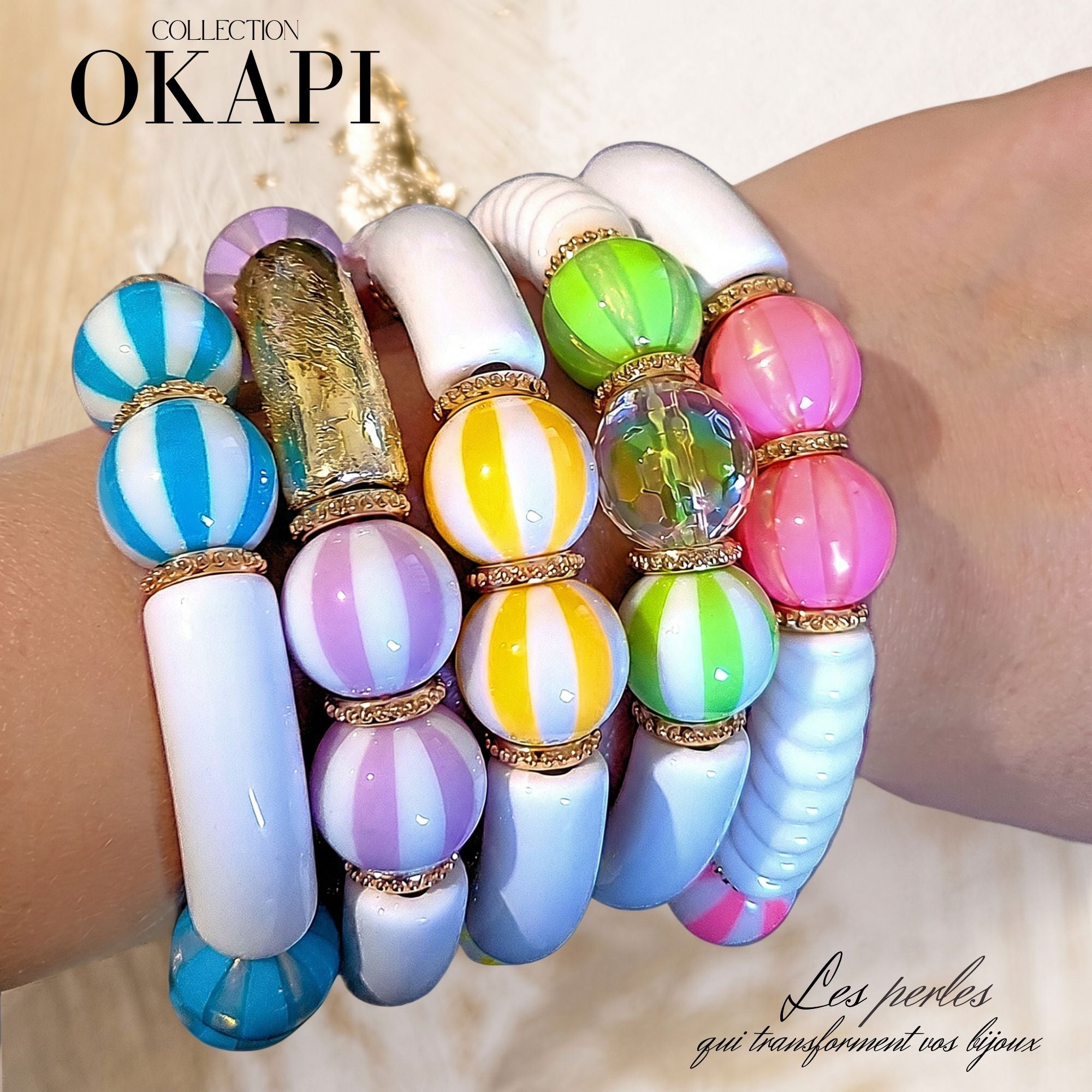 ARTSHOP Bijoux en KITS OKAPI kit bracelet lime à monter