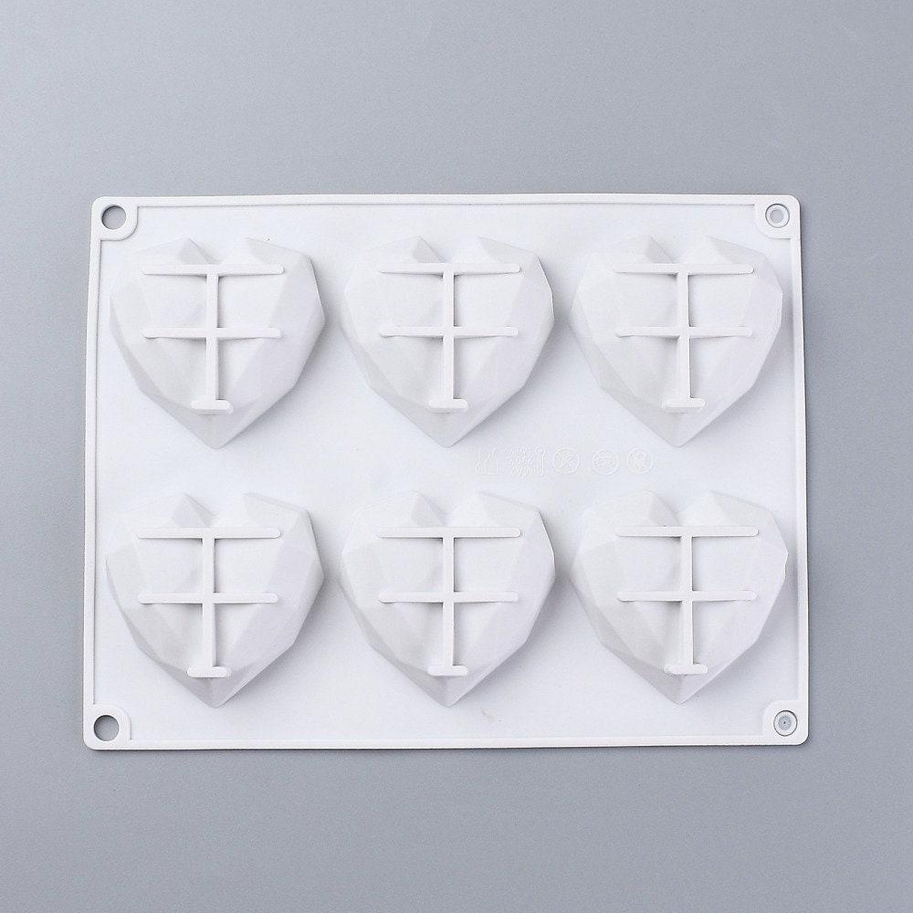 Gingerlily Moule silicone 6 coeurs 22cm résine G5944