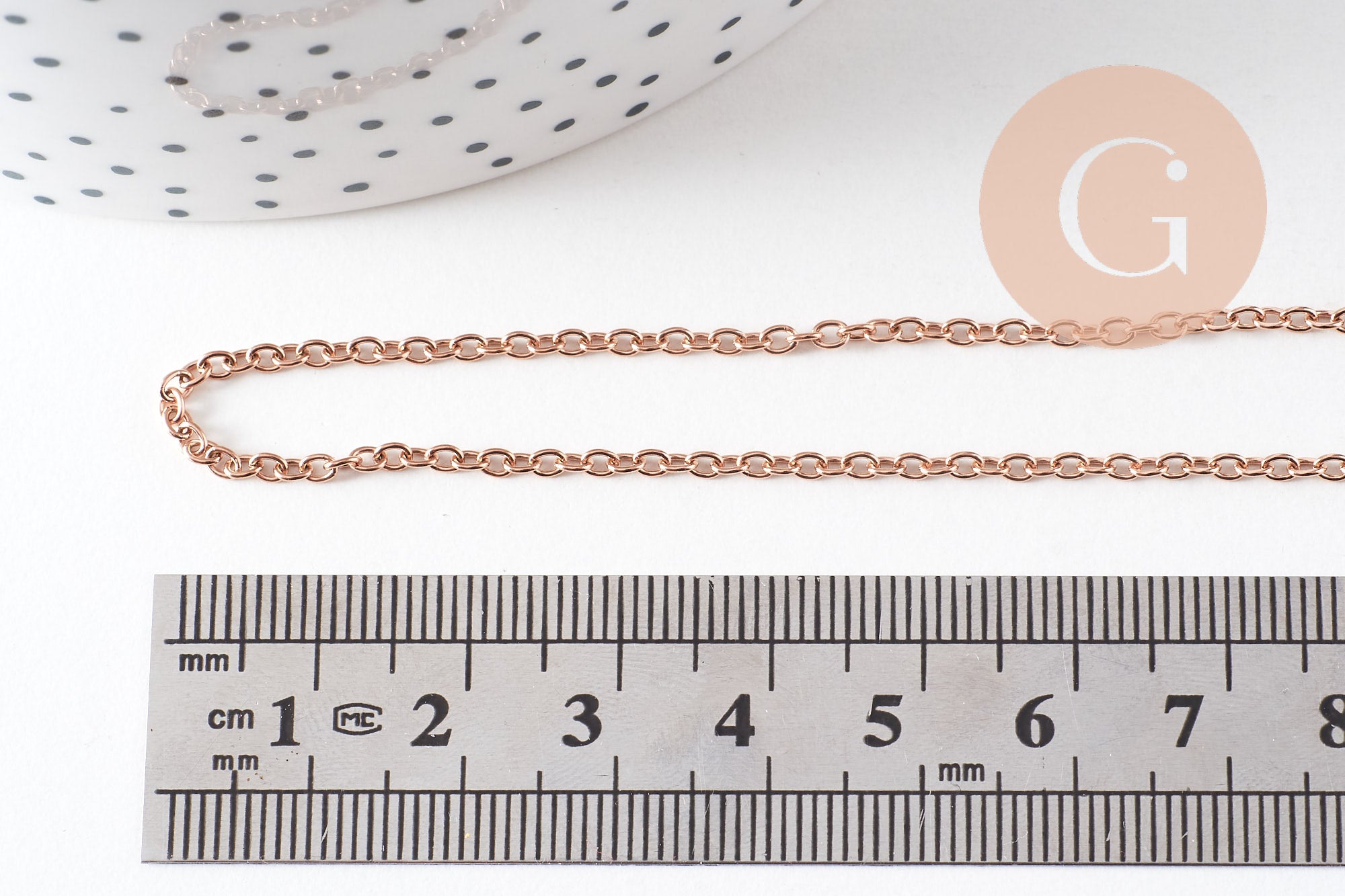 Gingerlily G10612 chaîne collier or rose 45cm 1,9mm x1