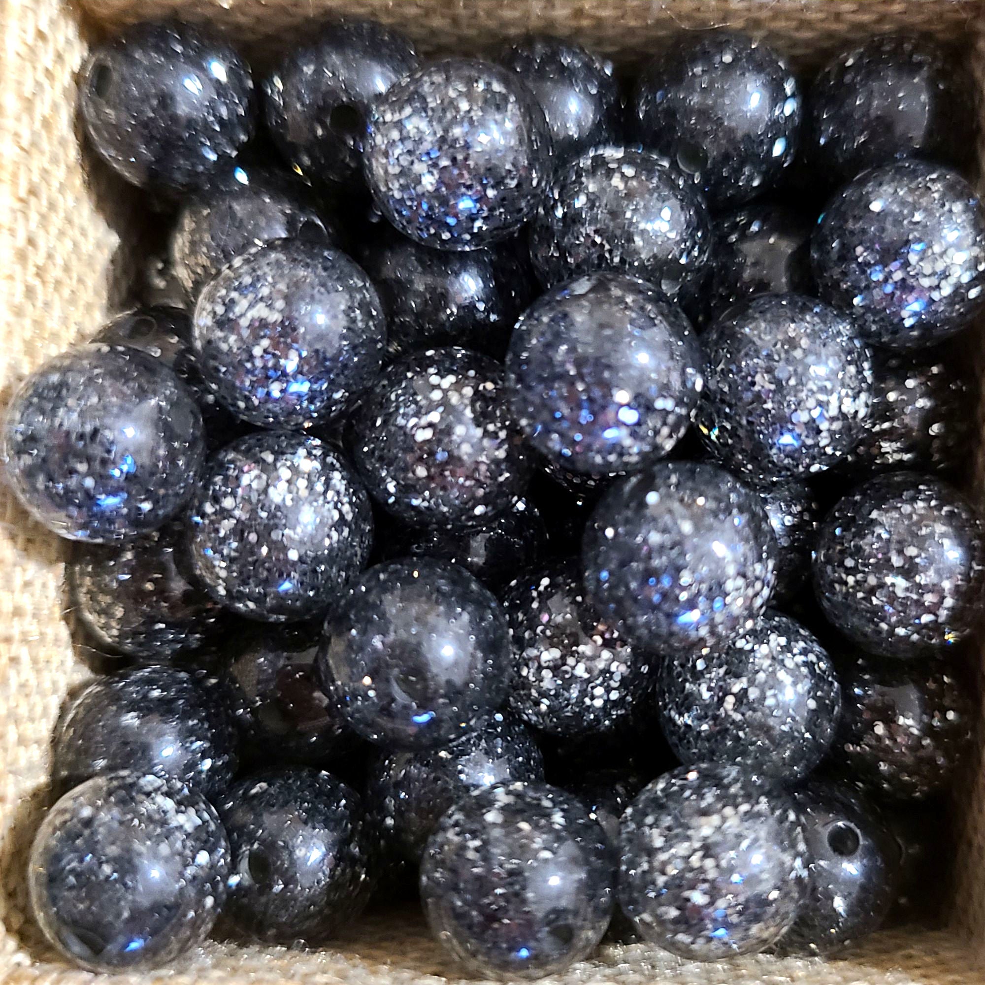 ARTSHOP Boules Glitters 1024 perle gris paillettes x50