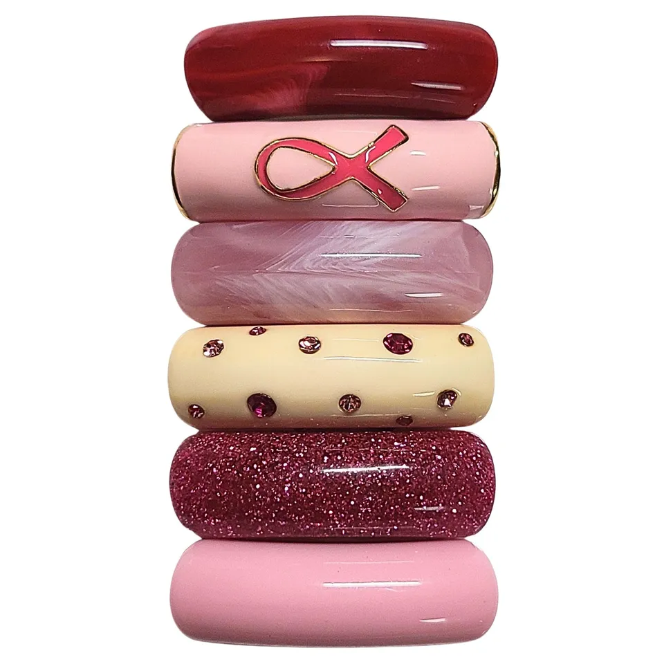 Artshop Camaieu 232 Lot 6 Tubes Incurvés 12MM Ruban Rose